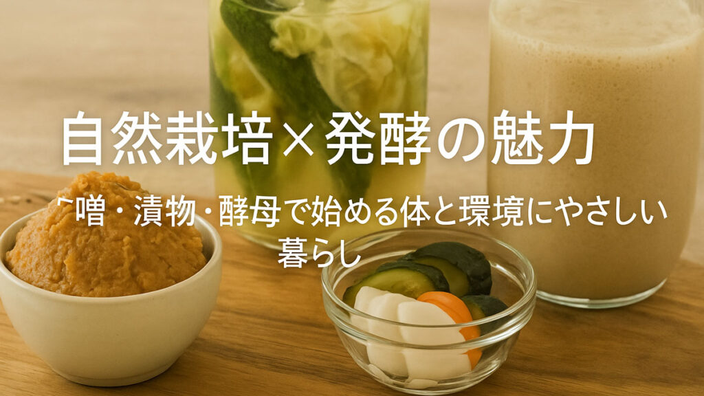 自然栽培×発酵の魅力｜味噌・漬物・酵母で始める体と環境にやさしい暮らし
