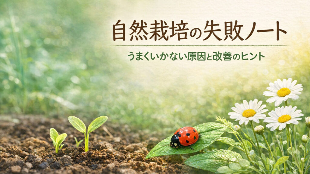 自然栽培の失敗ノート|うまくいかない原因と“次につなげる”改善の考え方